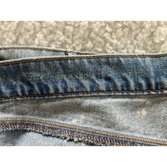 Ann Taylor Loft Upcycled relaxed straight crop denim jeans, women's size 27 - Picture 4 of 8